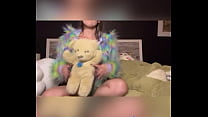 Stuffed Toys masturbation by big titty milf